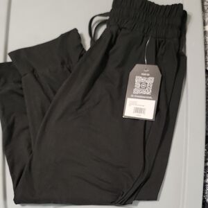 Men's Black Elastic Waist Pants
